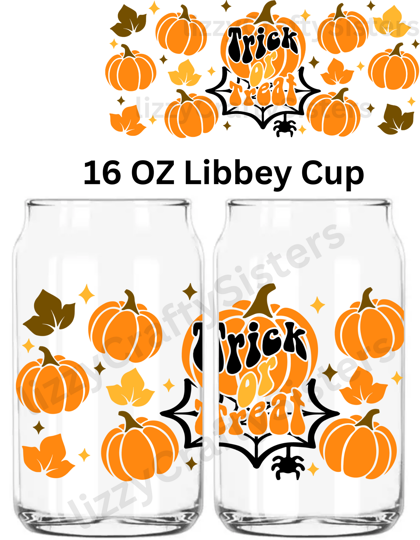 Trick or Treat 16 oz UVDTF Wrap