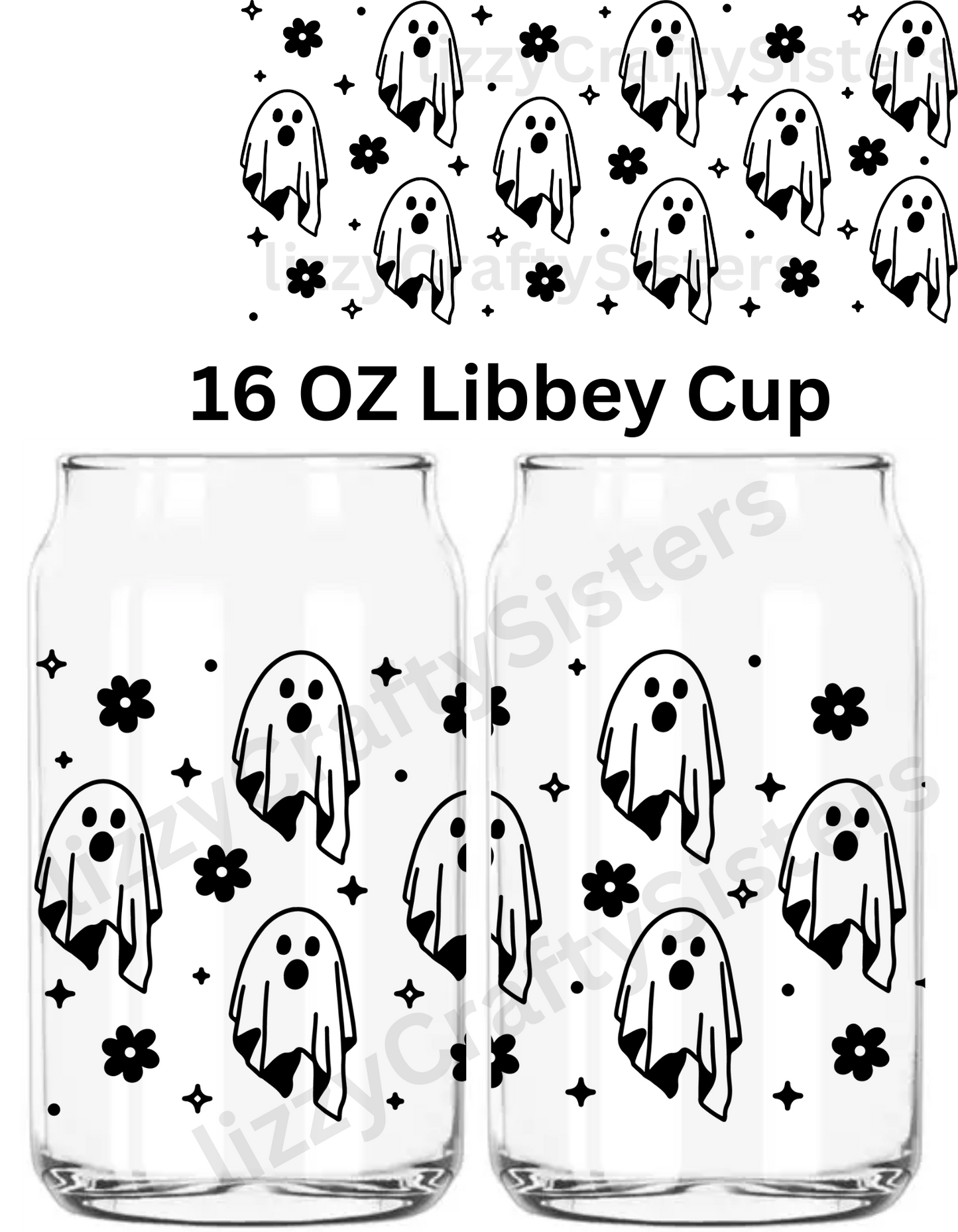 Ghost 16 oz UVDTF Wrap