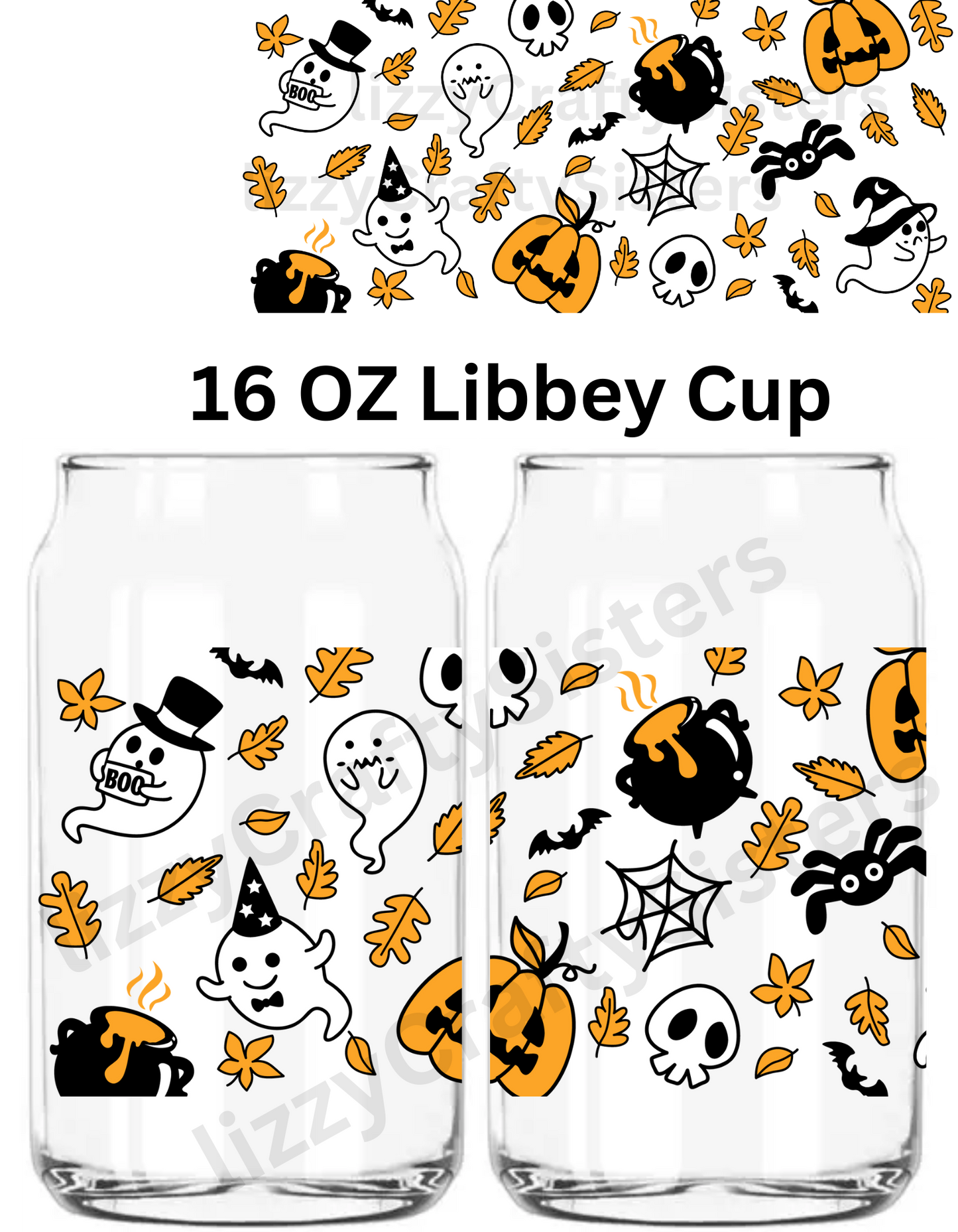 Party Ghost 16 oz UVDTF Wrap