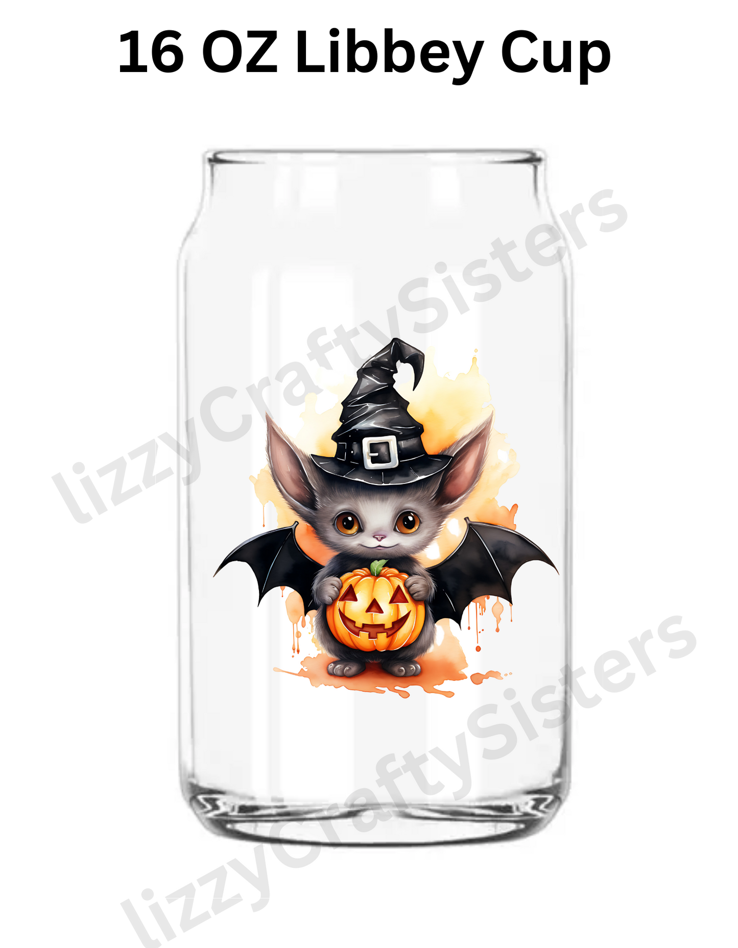 Cute bat 16 oz UVDTF Wrap