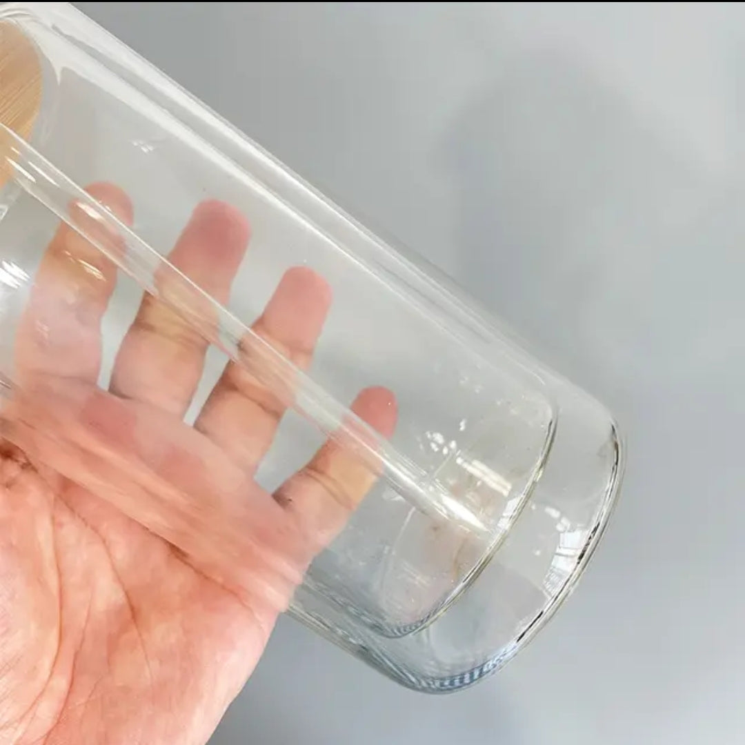 20oz SUBLIMATABLE GLITTER GLOBE GLASS SKINNY TUMBLER