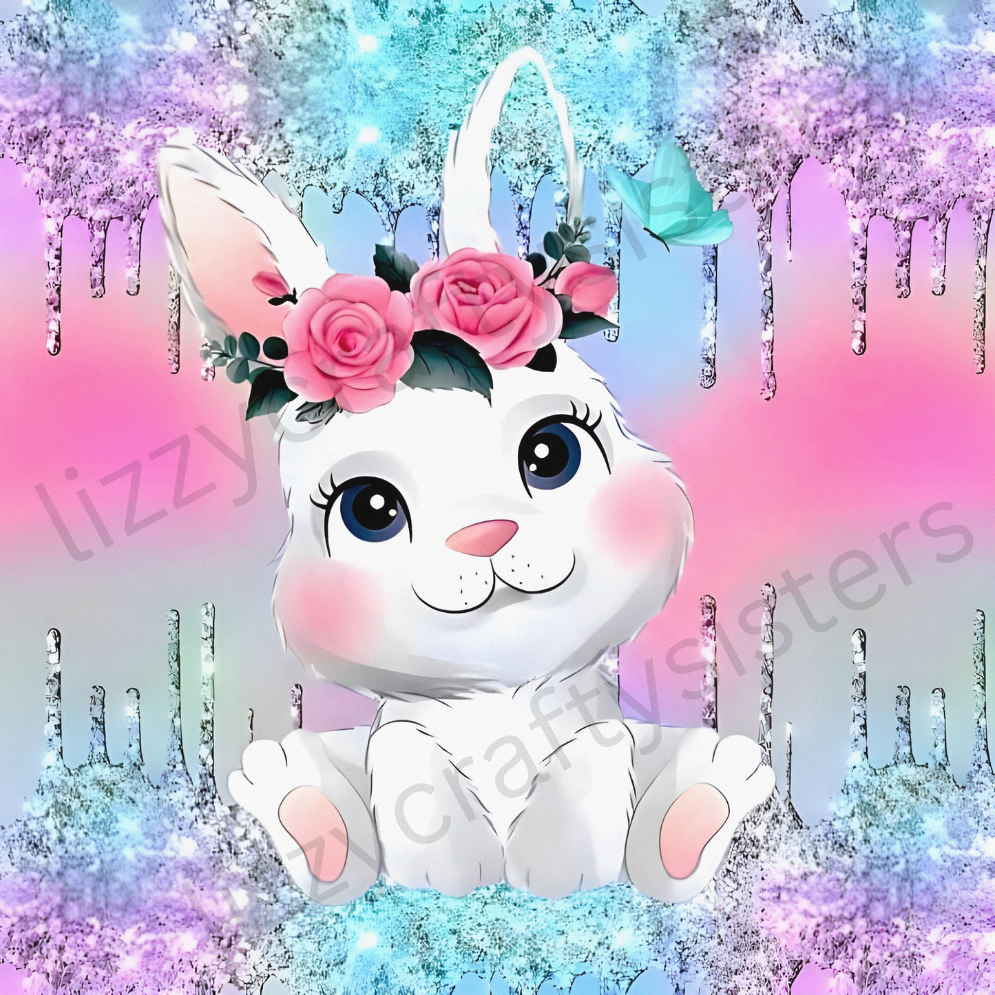 Pretty Bunny 20oz Sublimation Tumbler Wrap