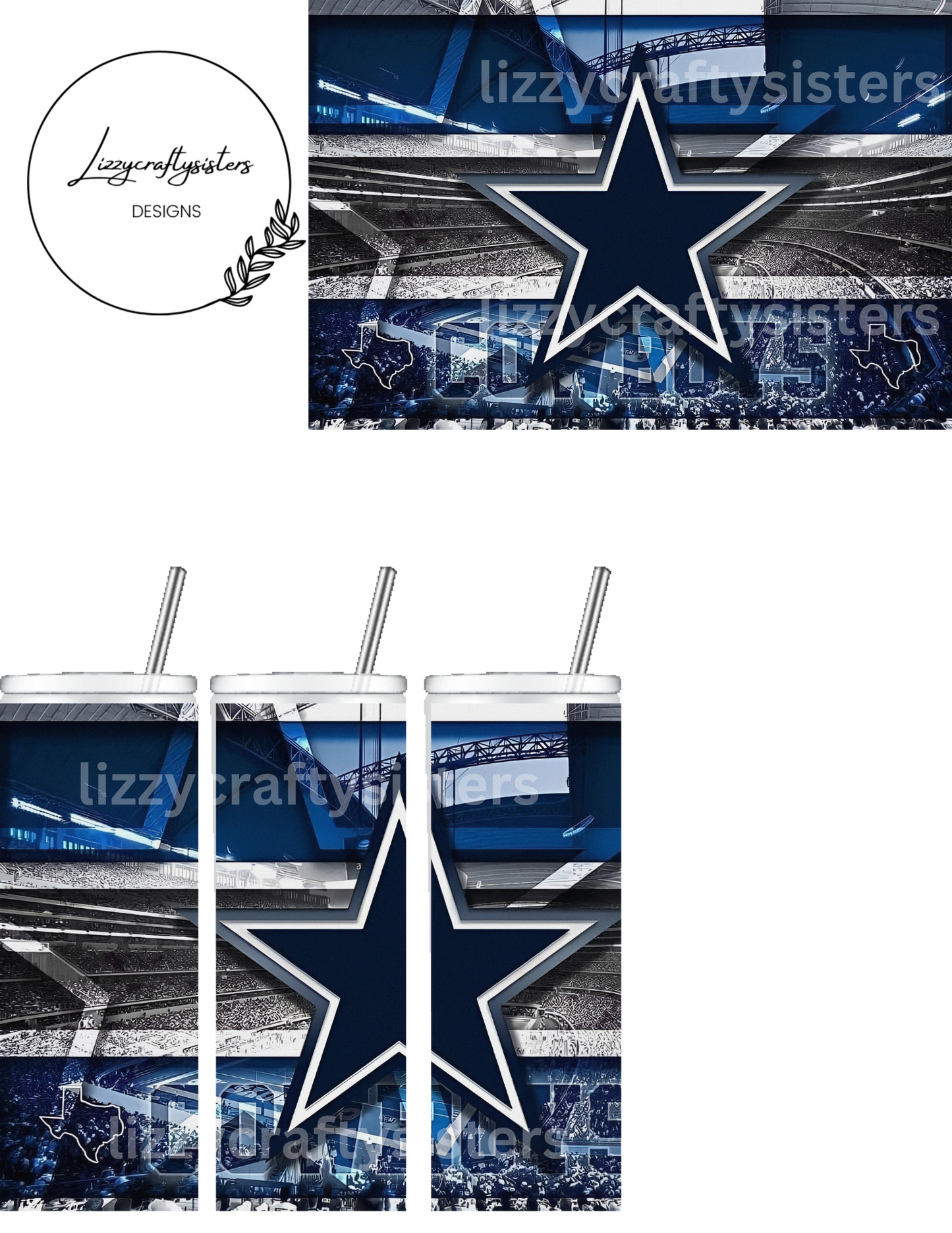 Football Sublimation 20 oz skinny tumbler