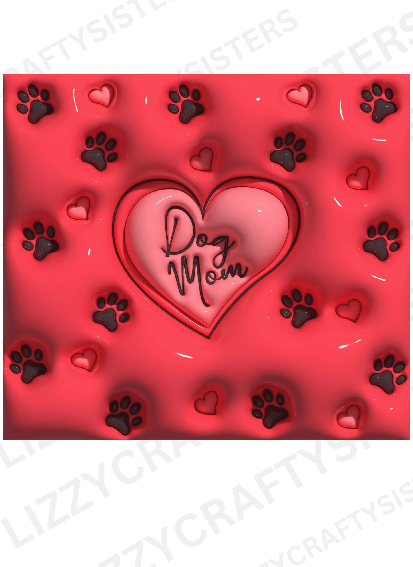 3D Dog Mom - Sublimation Tumbler Wrap