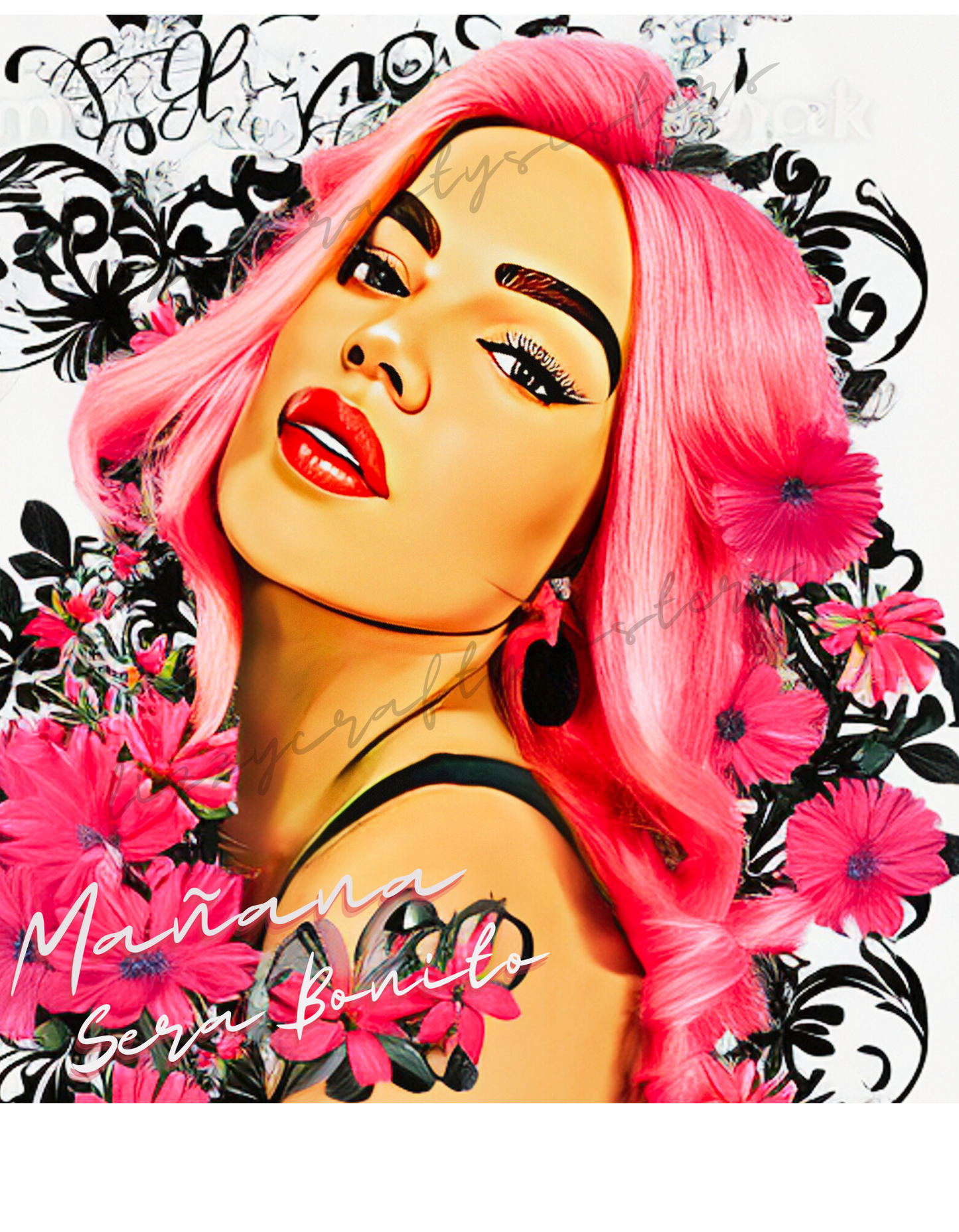 KG Pink Hair 20oz Sublimation Tumbler Wrap