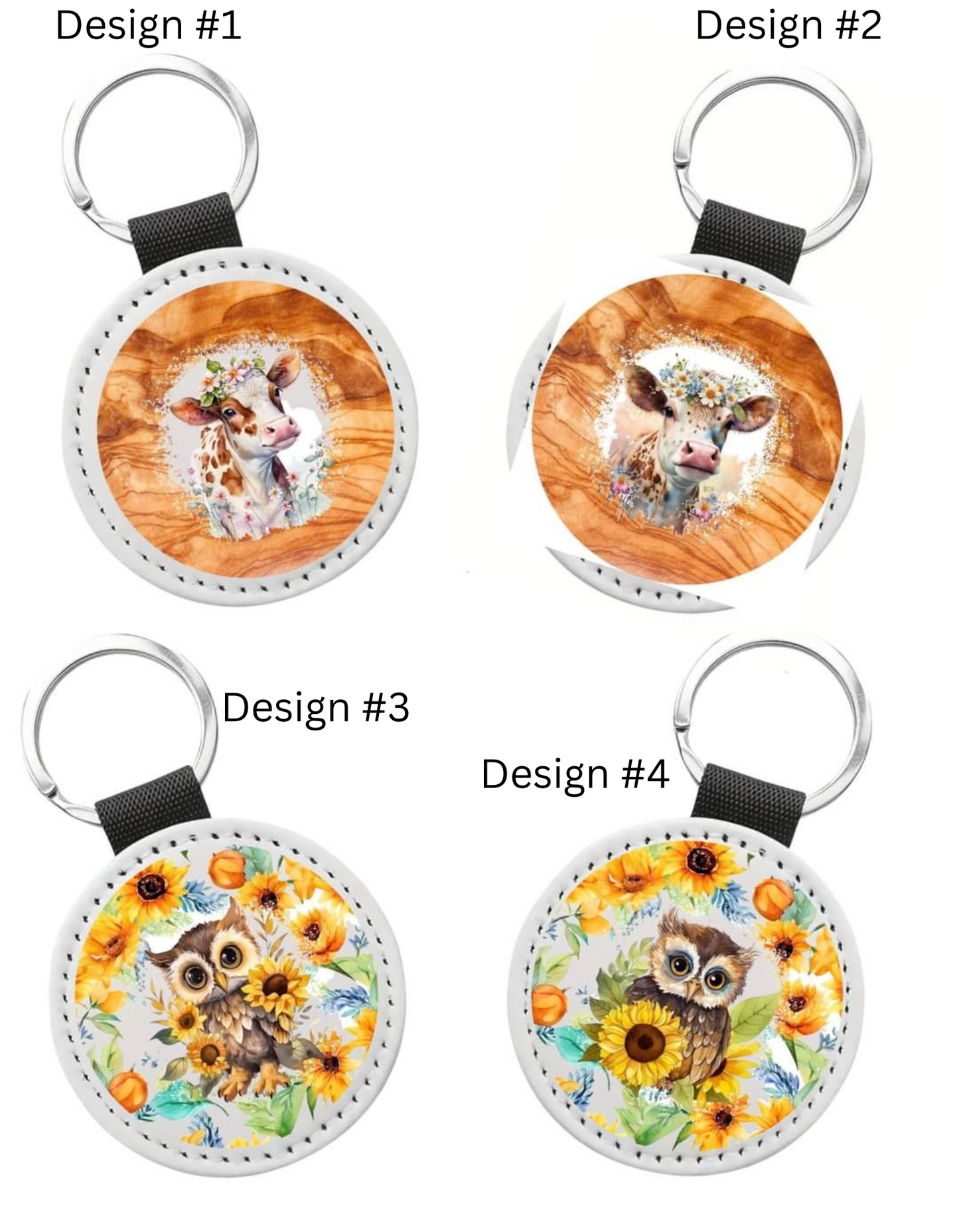 Keychain Leather with Keyring