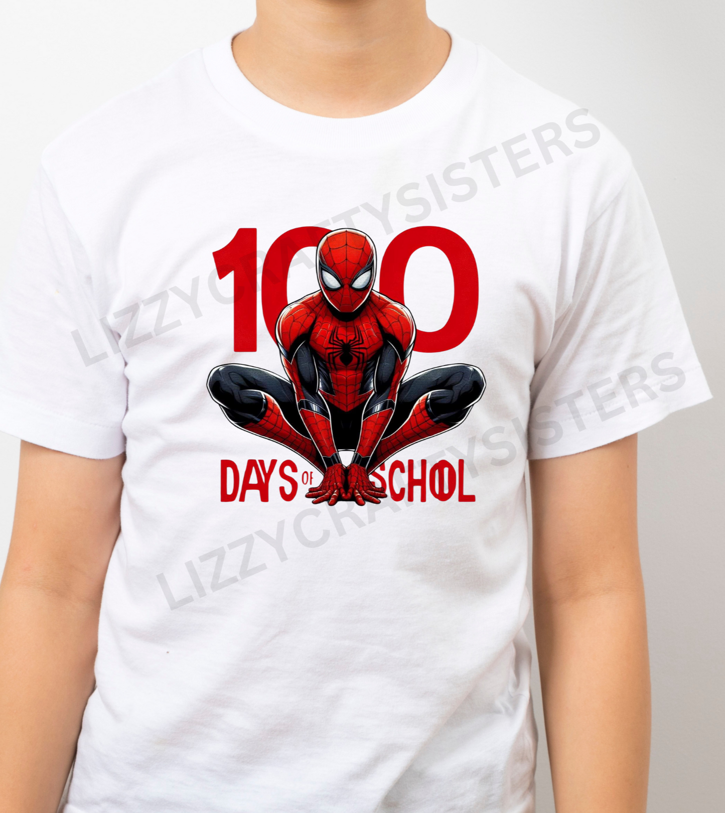 Spidy 100 Days of School Sublimation print only