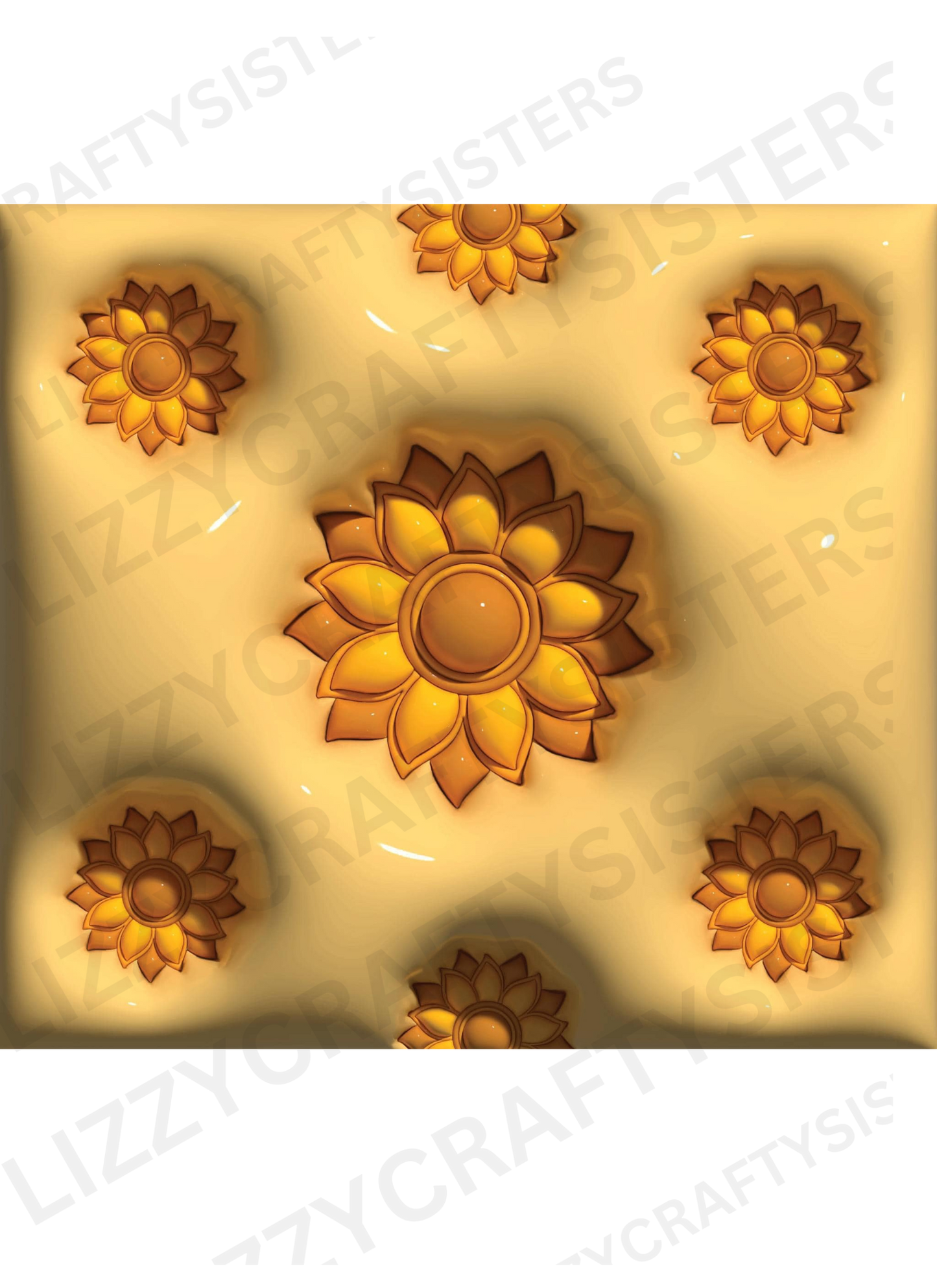 Sunflower 3D - 20oz Sublimation Tumbler Wrap