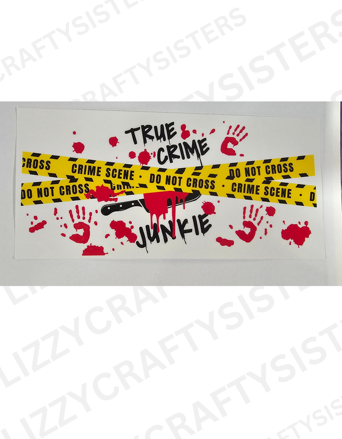 True Crime Junkie 16 oz UVDTF wrap