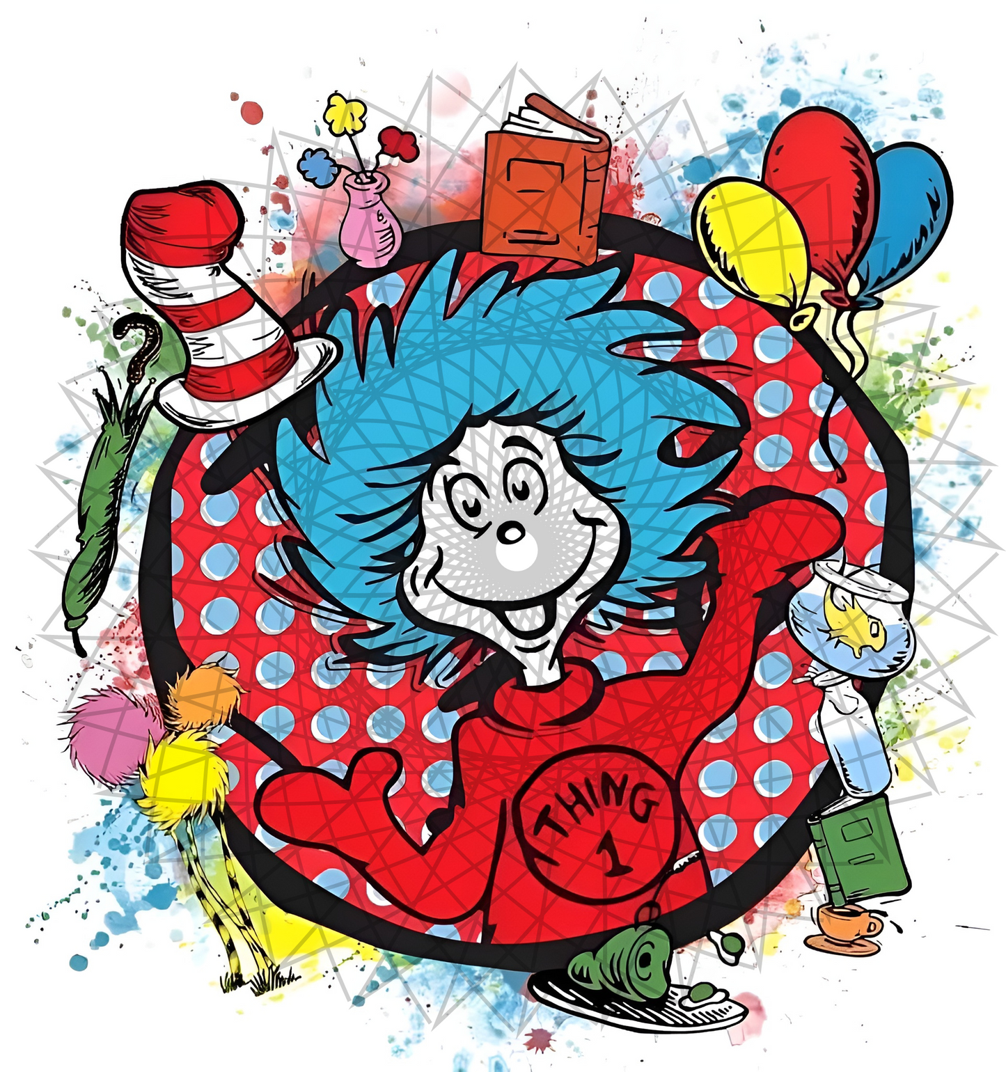 Thing 1 Thing 2 Sublimation print only