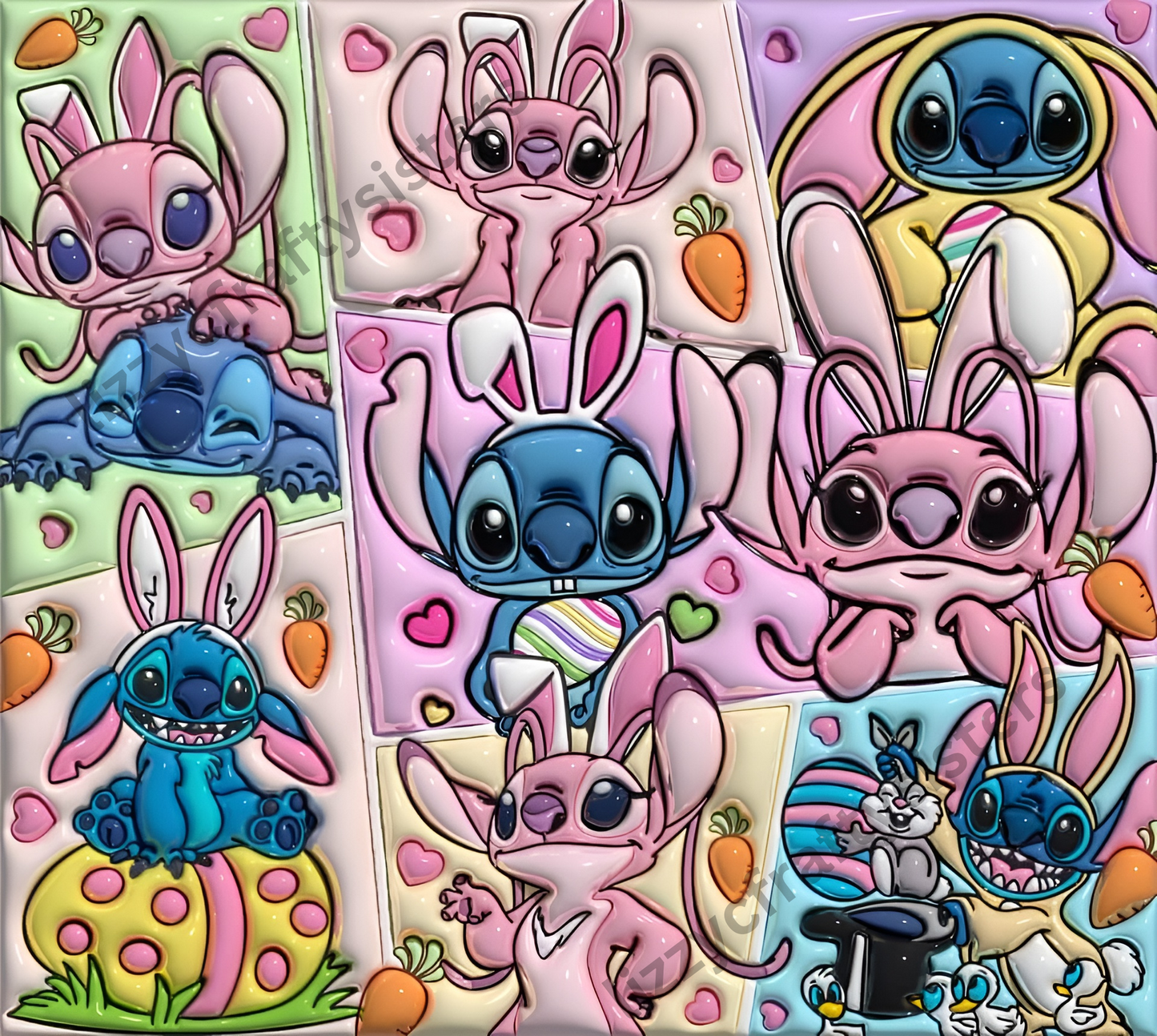 Easter and friends Sublimation Tumbler Wrap