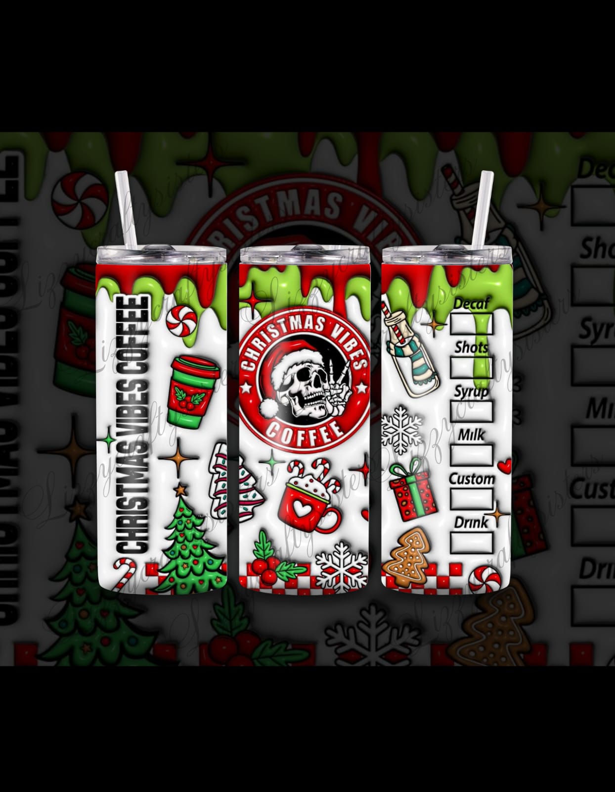 Christmas skinny tumbler