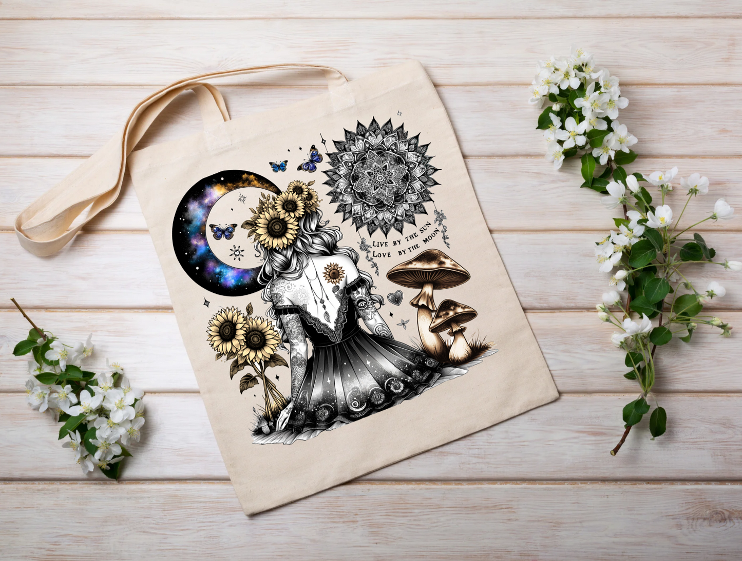 Sun and Moon totes
