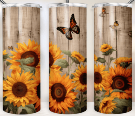 Sunflower Sublimation Tumbler Wrap