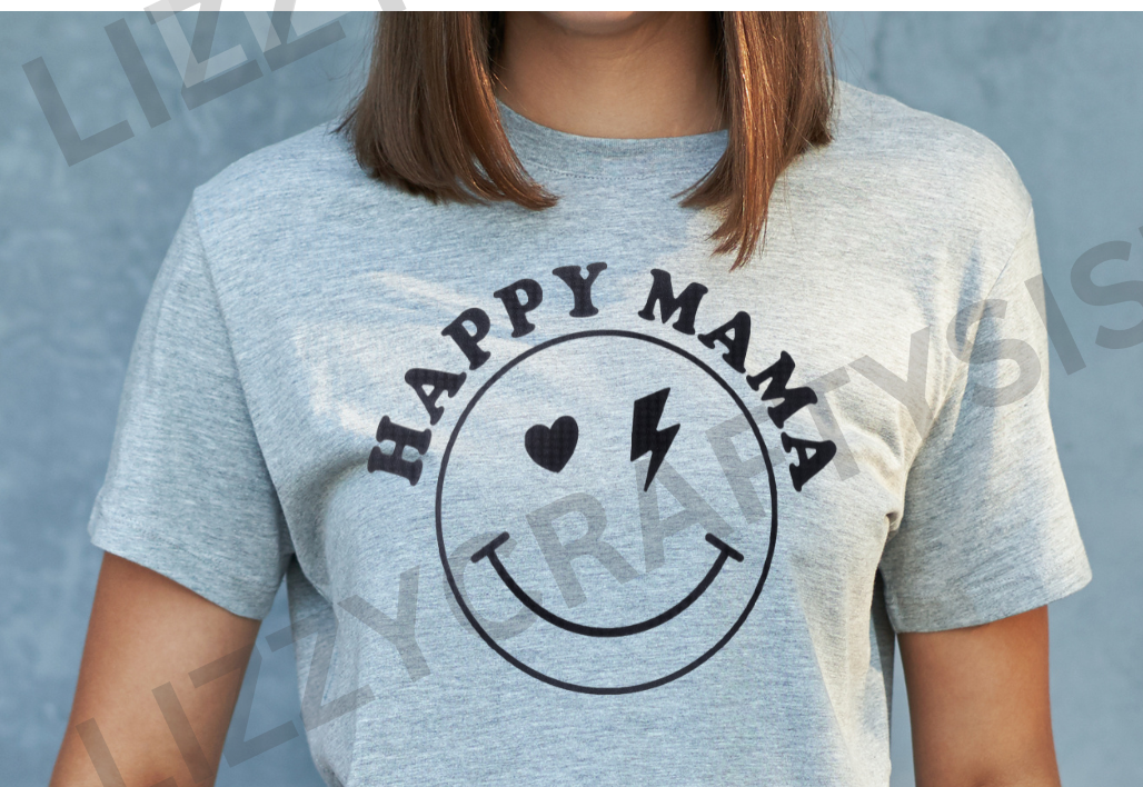 Happy Mama Screen Print transfer