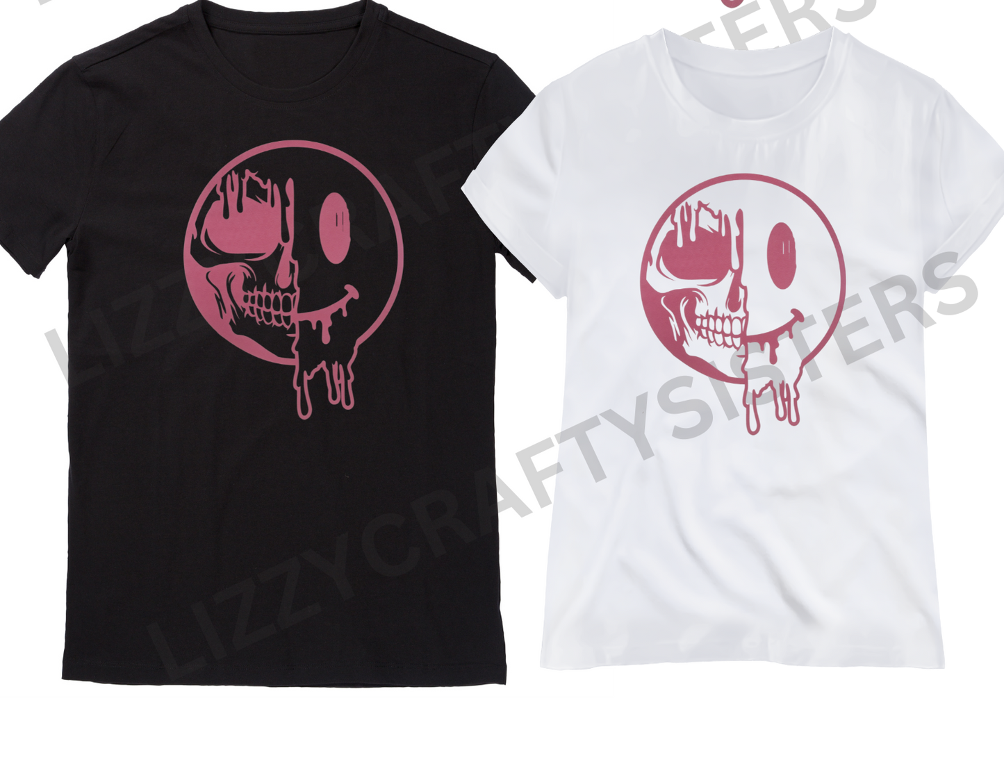 two face Pink Screen Print transfer