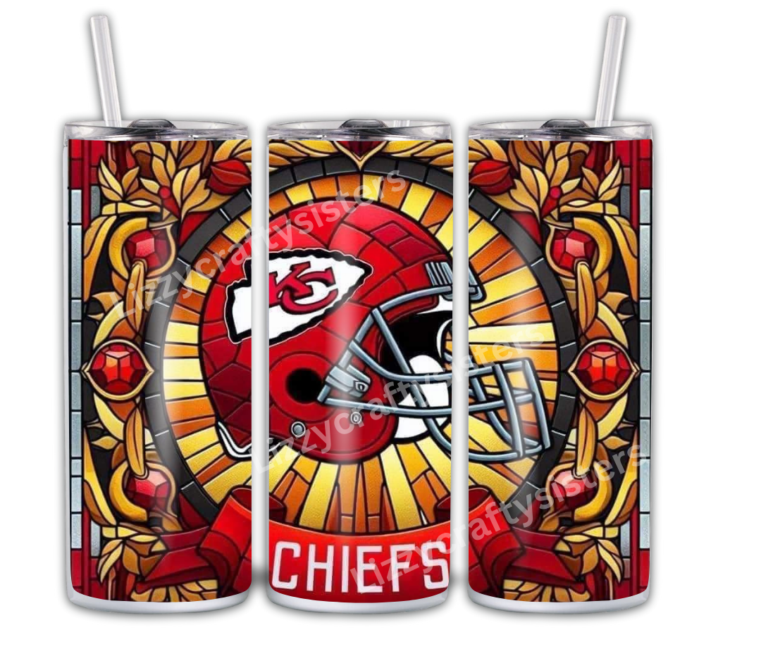 Kc Football tumbler 20oz