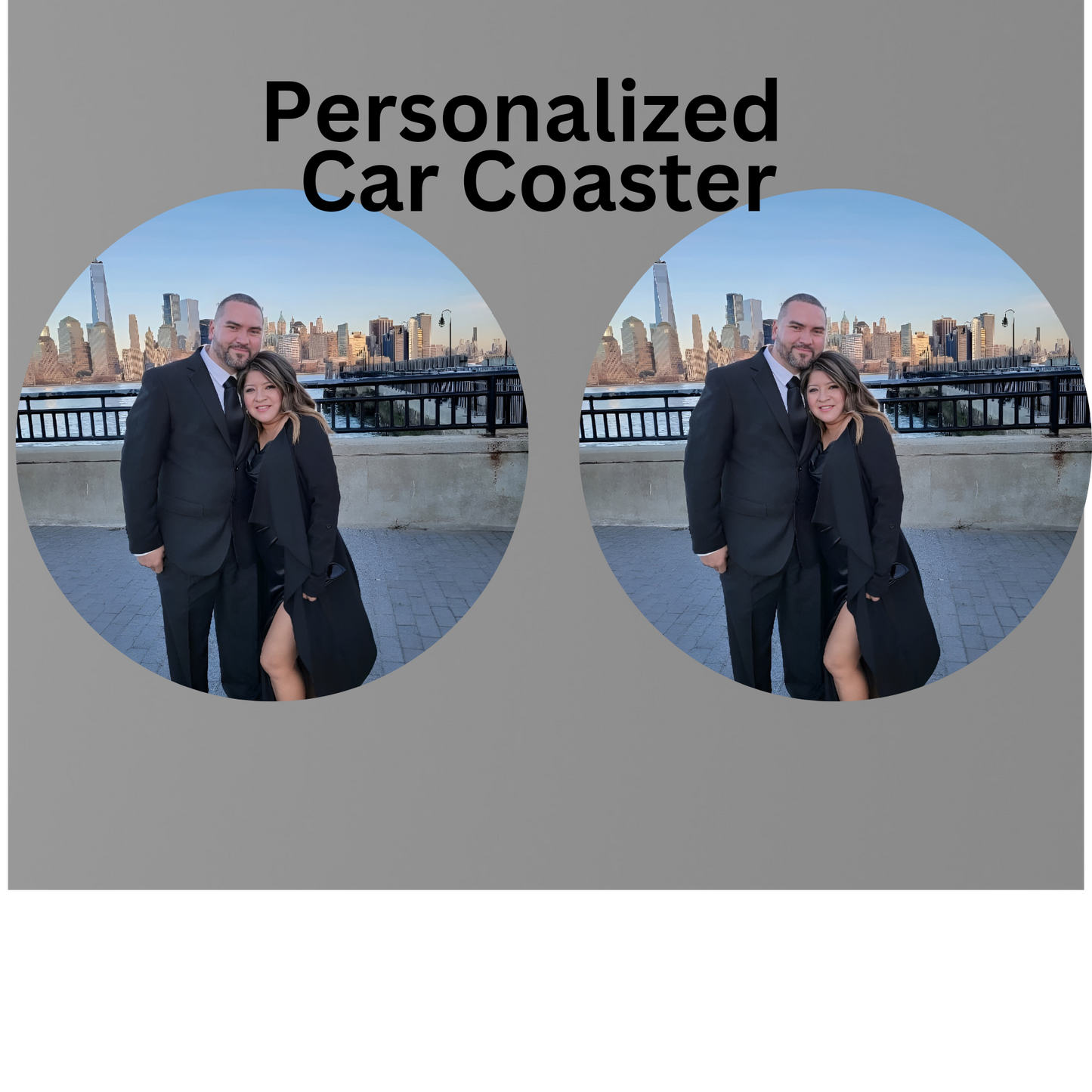 Personalized car coasters- set of 2