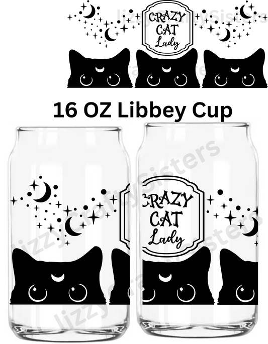 Crazy Cat Lady 16 oz UVDTF Wrap