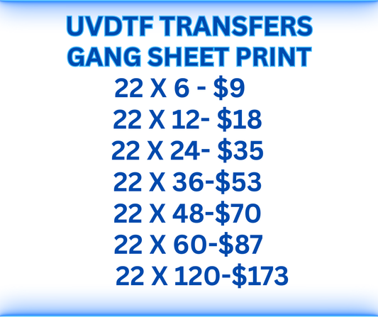 UVDTF Gang Sheet