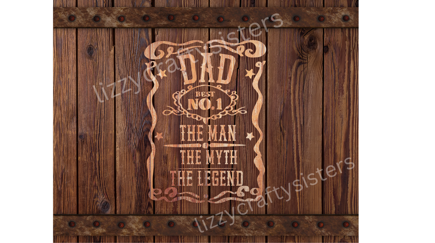 Dad the Man The legend  20oz Sublimation Tumbler Wrap