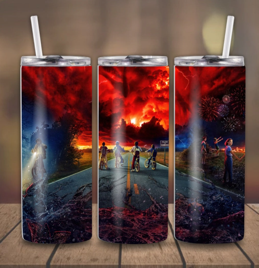 Stranger things, upside down world tumbler