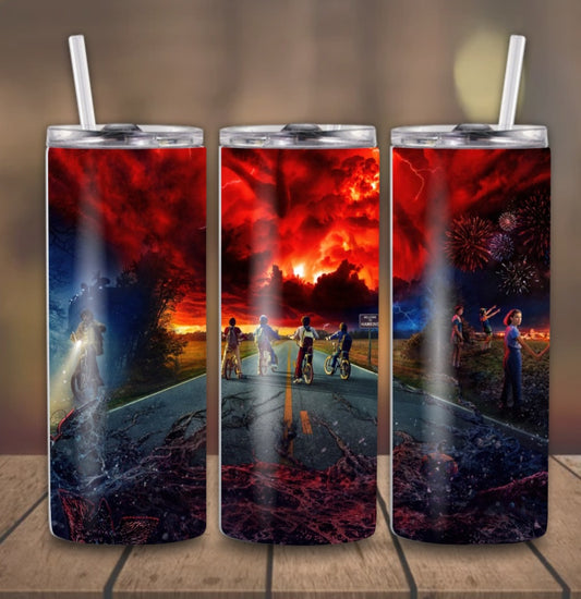 Stranger things, upside down world tumbler