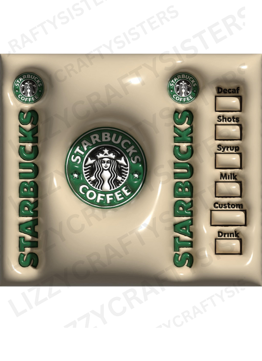 Starbucks 3D - Sublimation Tumbler Wrap