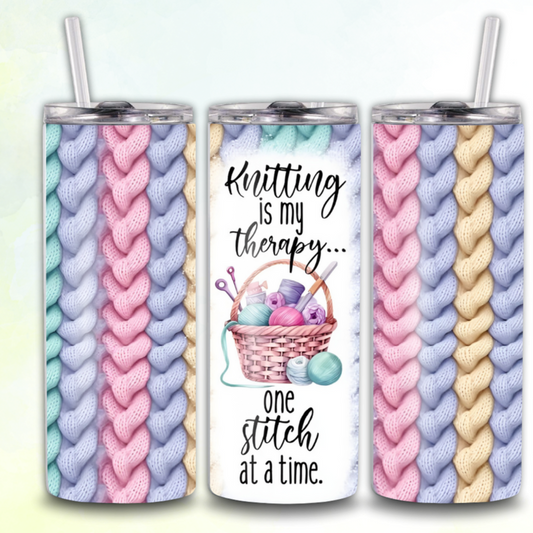 knitting 20 oz tumbler