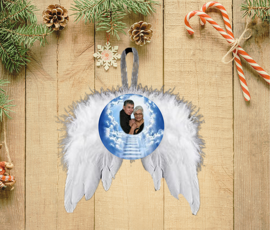 Personalized Angel wings ornament