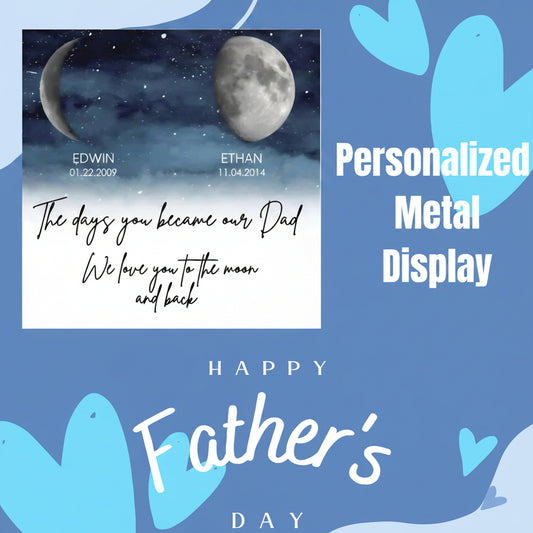 Personalized Moon metal display