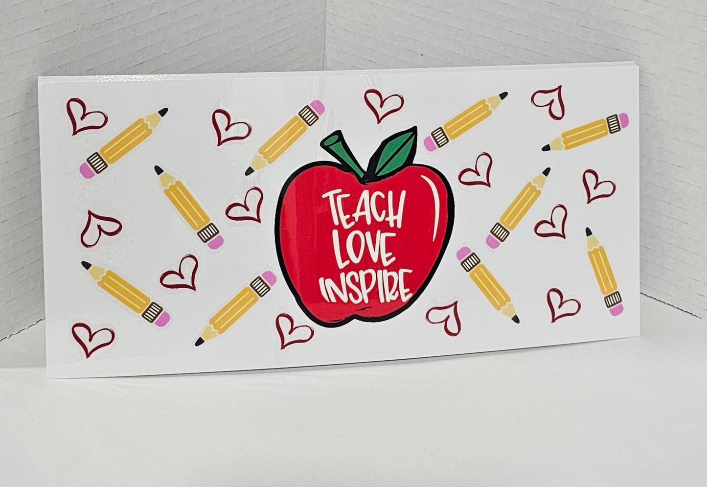 Teach Love Inspire Libbey wrap 16 oz UVDTF